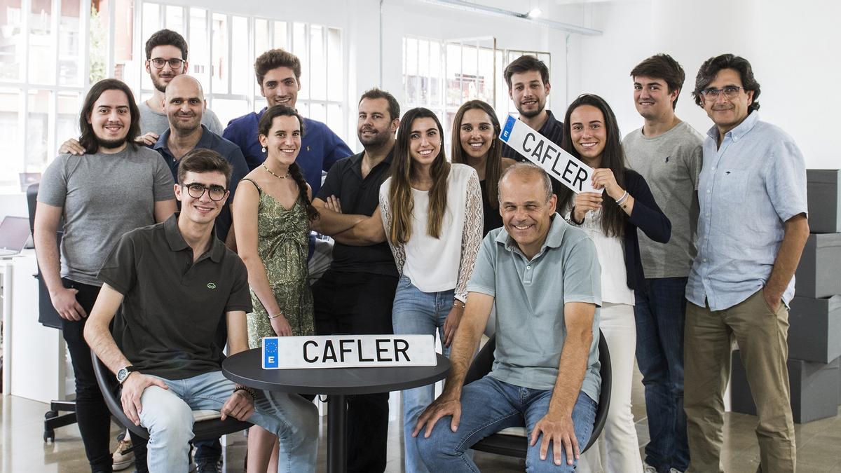 El equipo de la startuo Cafler.