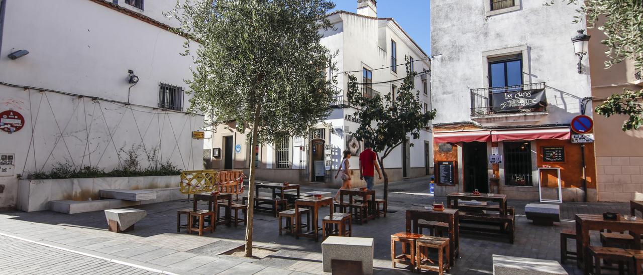 Imagen de la plaza donde se proyectarán este jueves los cortometrajes este jueves.