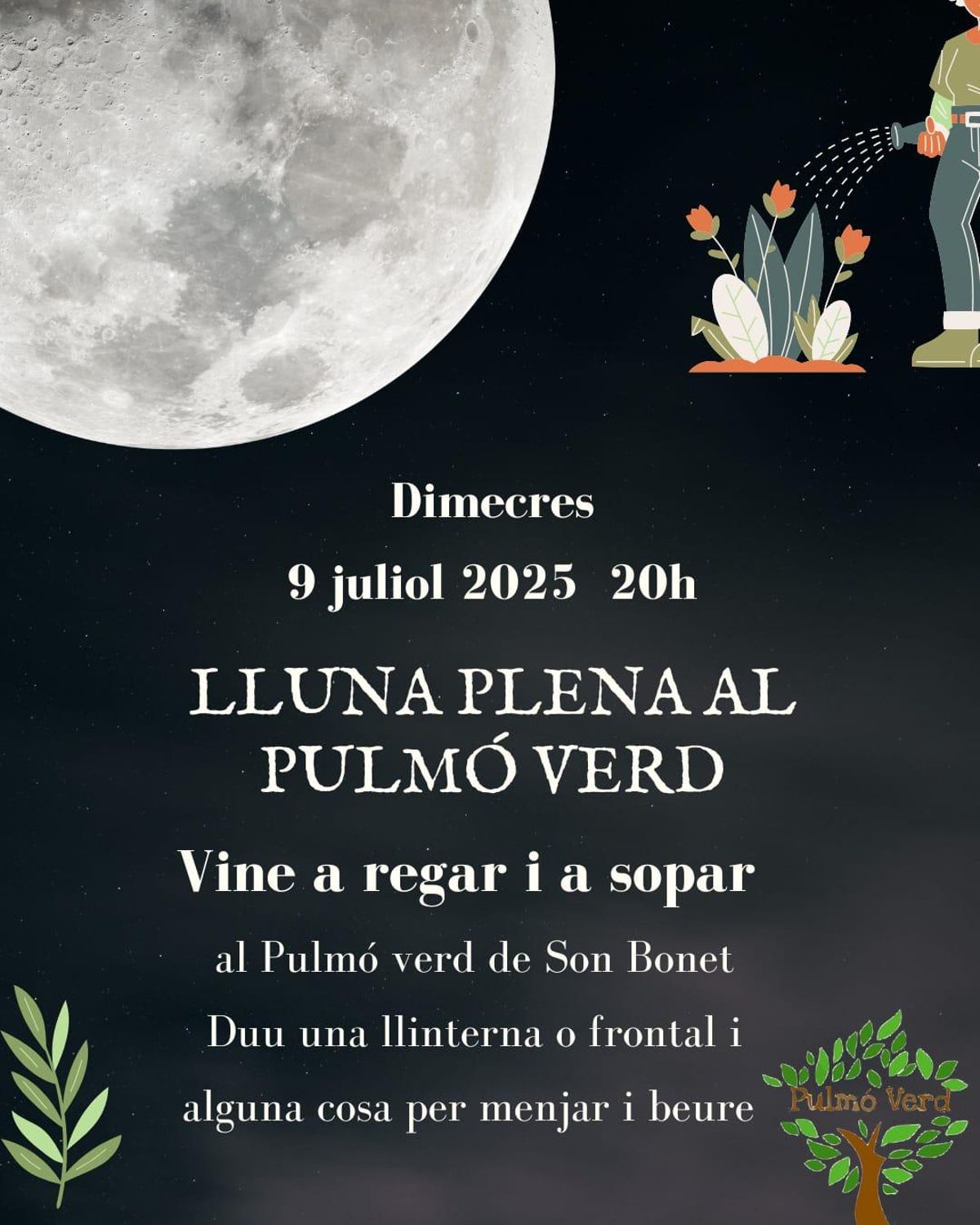 El cartel que promociona la cena.