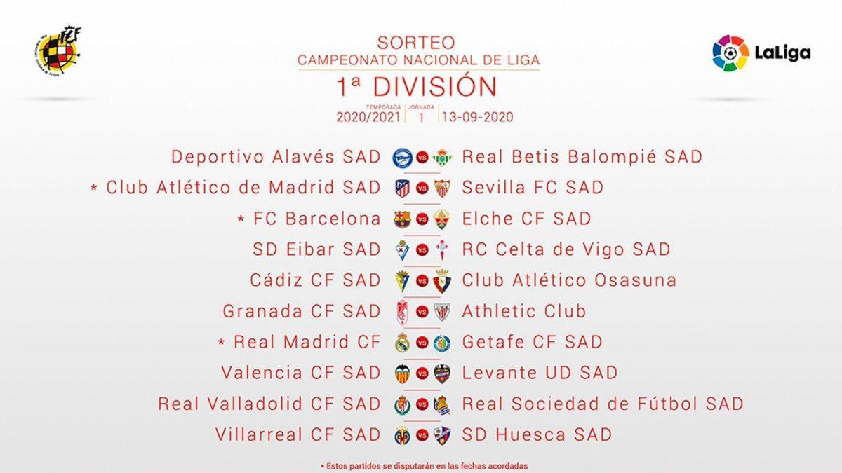 Calendario liga 2020 2021