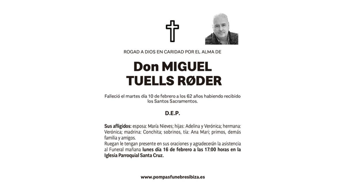 Esquela Miguel Tuells RØder