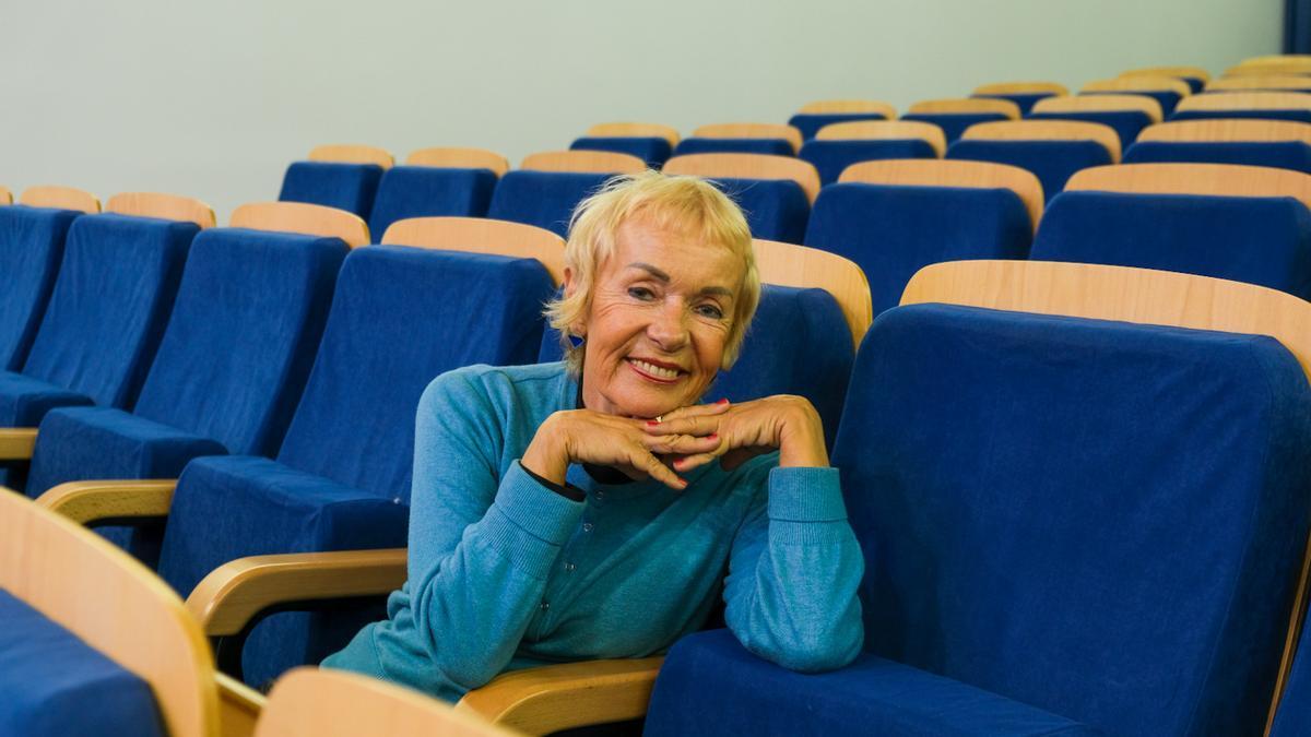 Monica Zgustova, esta semana, en su visita a Zaragoza.