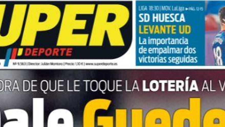 Esta es la portada de SUPER de este martes