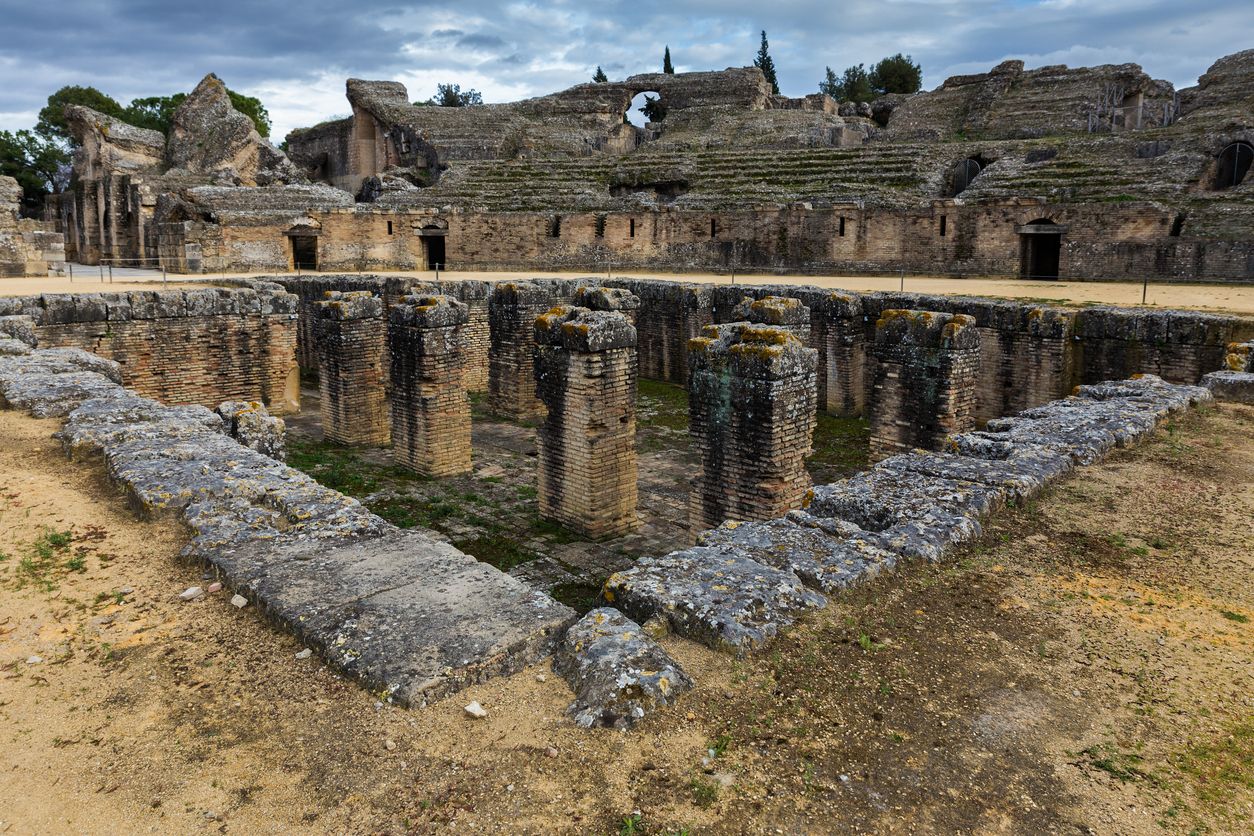 El anfiteatro de la antigua Itálica, hoy Santiponce, en Sevilla