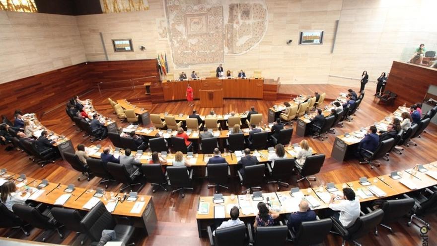 Hemiciclo de la Asamblea de Extremadura.