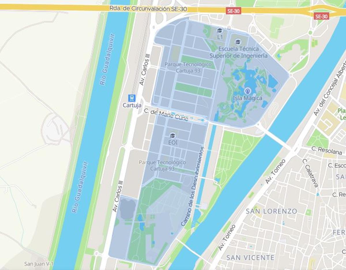 Área de circulación restringida en Sevilla por la ZBE.