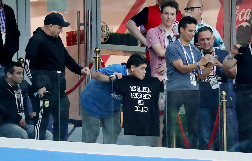 El xou de Maradona durant el partit d'Argentina
