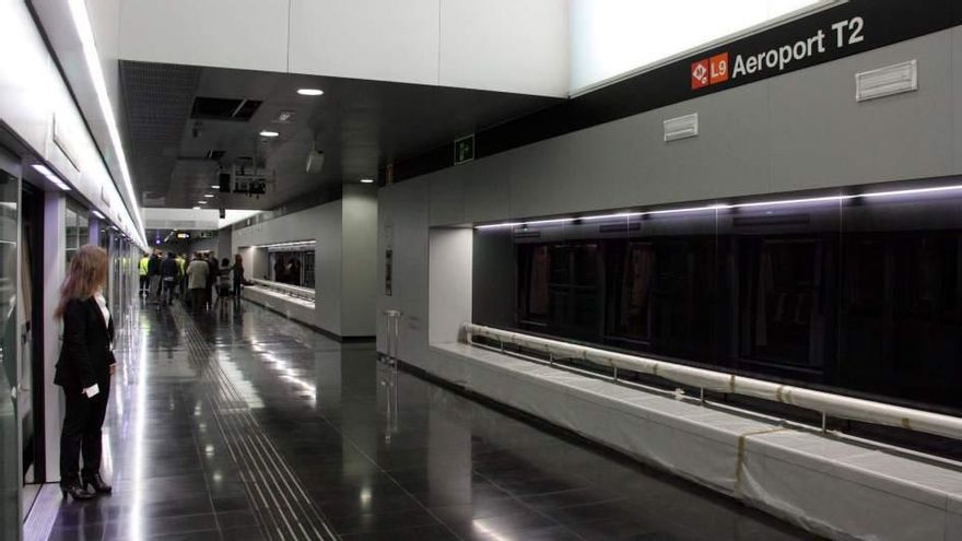 Estación Aeroport T2 de la L9 del metro de Barcelona