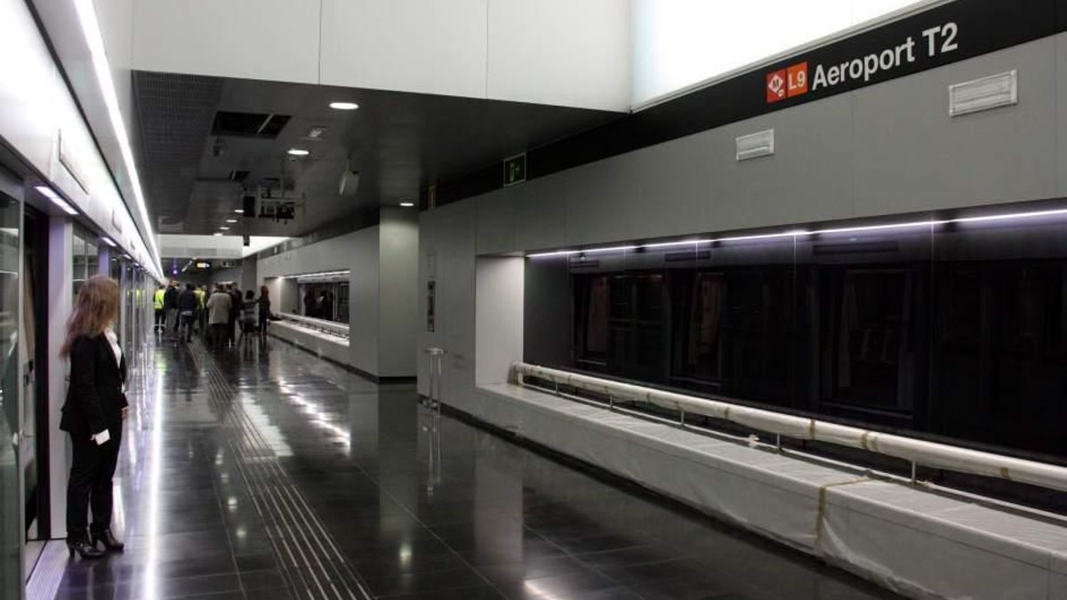 Estación Aeroport T2 de la L9 del metro de Barcelona