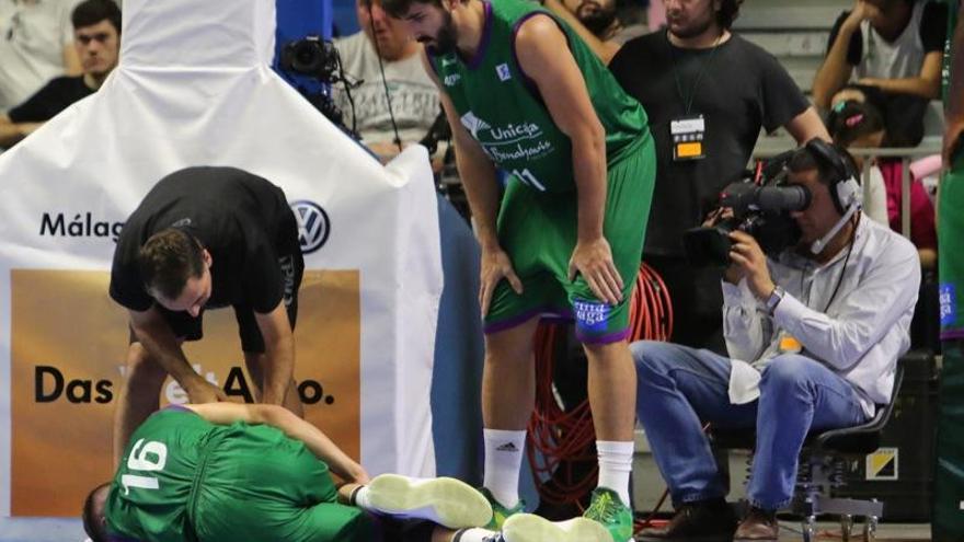 Nedovic, justo tras recibir el golpe