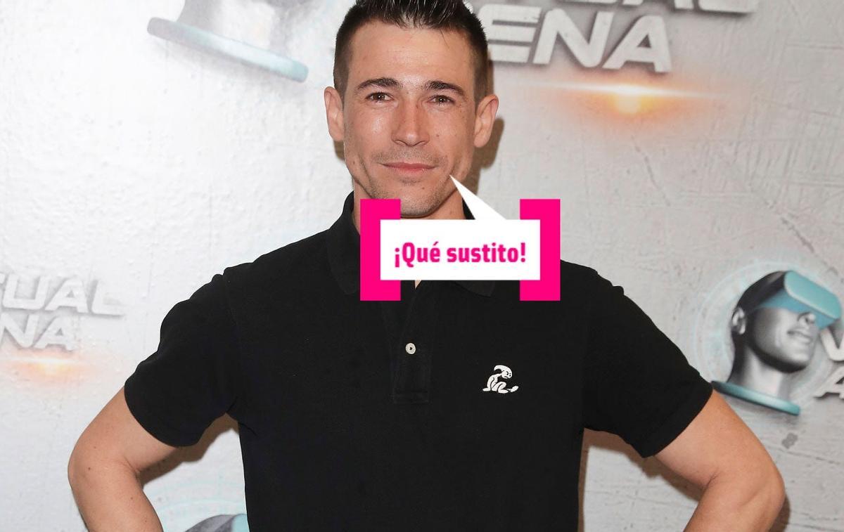 El actor Juan José Ballesta posando en la inauguración del Virtual Arena, en Madrid