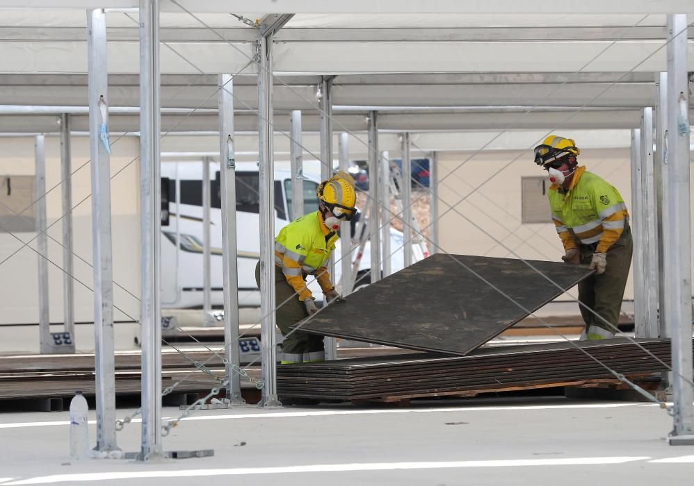 Así avanzan las obras del hospital de campaña