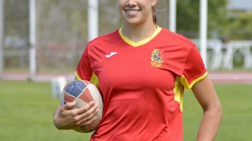 Ainhoa Portos, con la camiseta de la selección española.