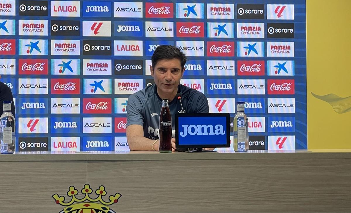 Marcelino García Toral, entrenador del Villarreal CF, en rueda de prensa.