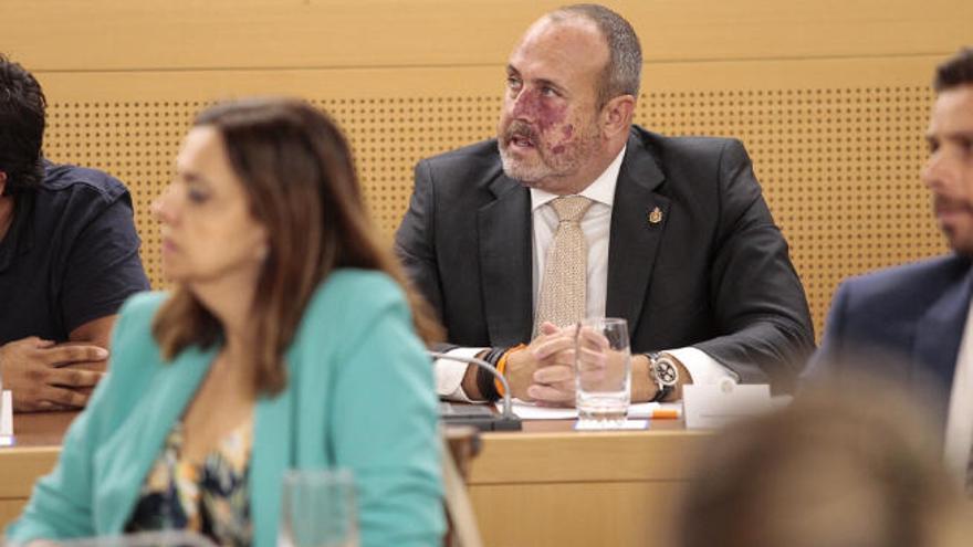 Enrique Arriaga, durante la sesión plenaria celebrada ayer.