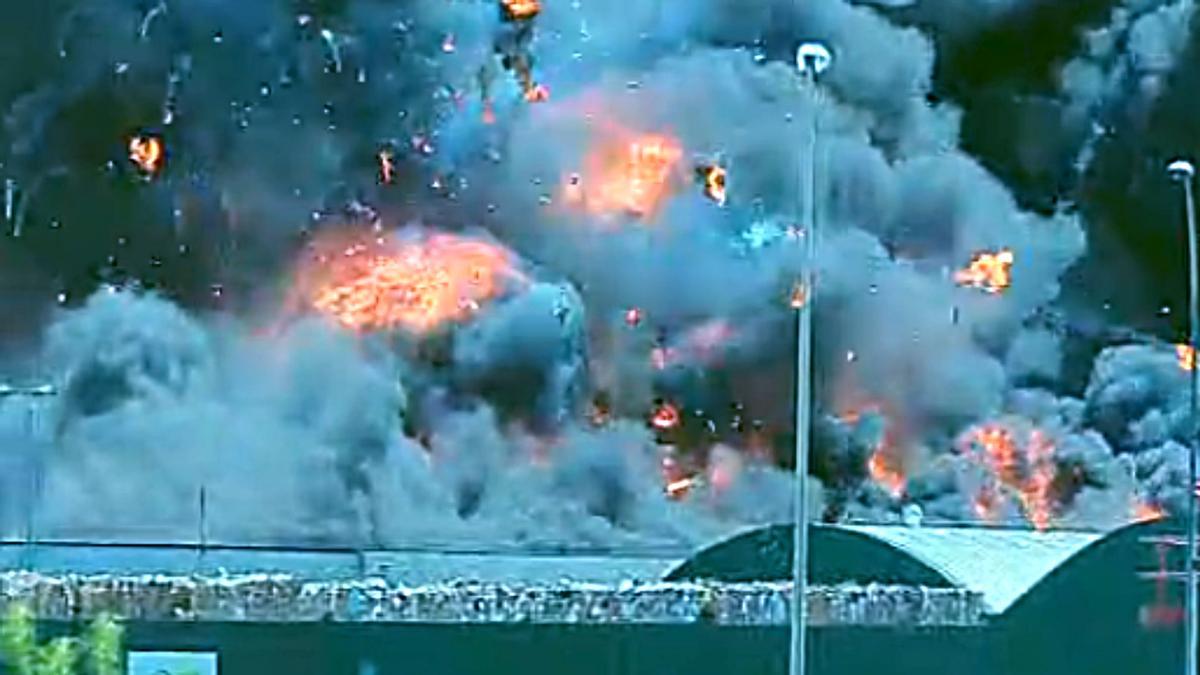 Momento de la explosión.