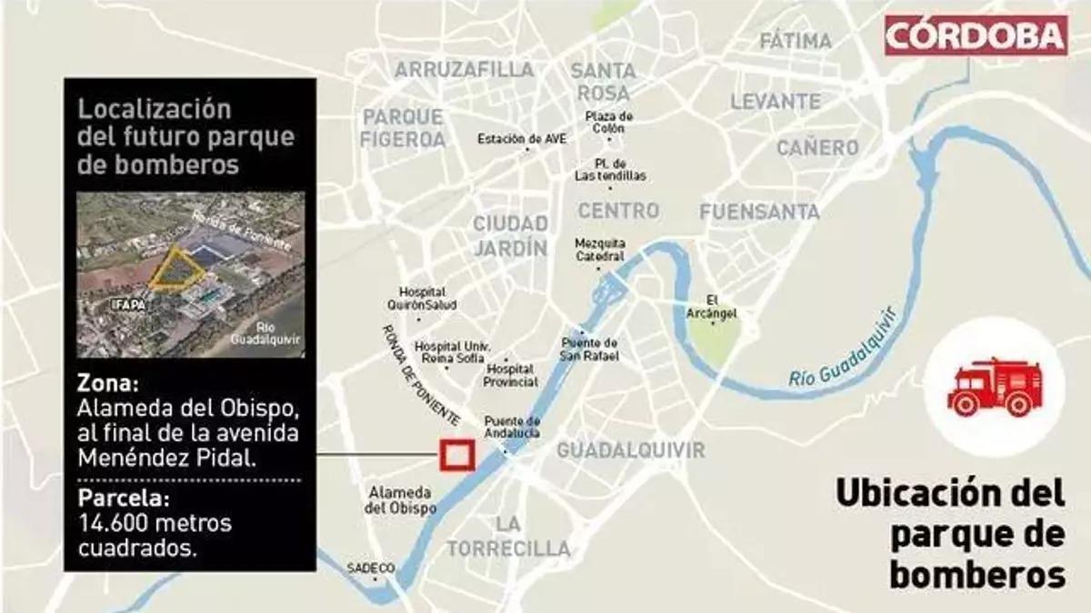 Ubicación del futuro parque de bomberos. / CÓRDOBA