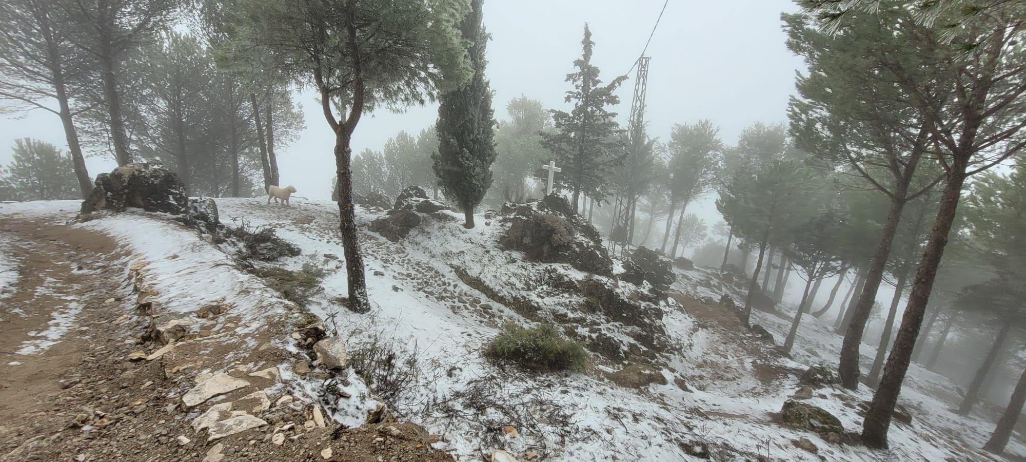 Nieve en el Santuario de la Virgen de la Sierra de Cabra