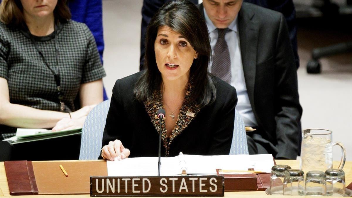 embajadora de eeuu ante la onu nikki haley