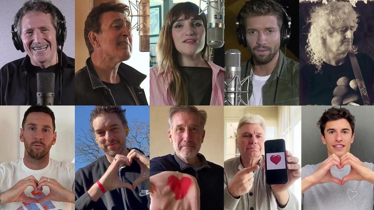 Miguel Ríos, Manolo García, Rozalén, Pablo Alborán, Brian May, Messi, Pau Gasol, Emilio Aragón, Carles Sans and Marc Márquez. Miguel Ríos, Manolo García, Rozalén, Pablo Alborán, Brian May, Messi, Pau Gasol, Emilio Aragón, Carles Sans and Marc Márquez.