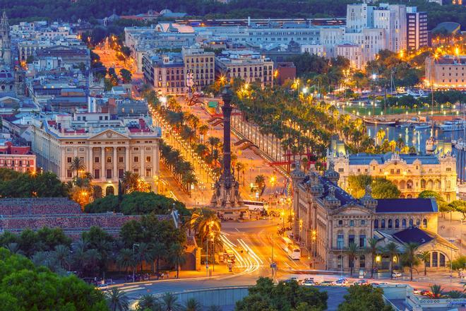 El Mirador de Colón, situado al final de La Rambla.