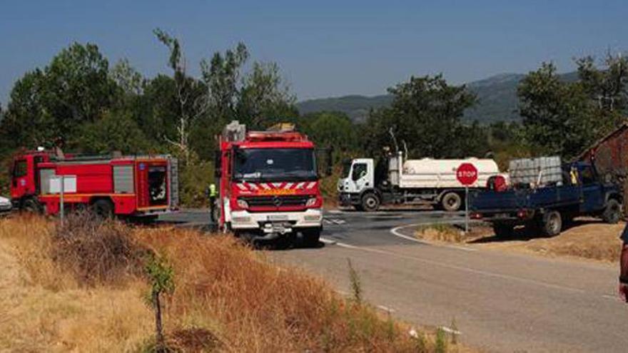 Un incendio cerca Santibáñez el Alto