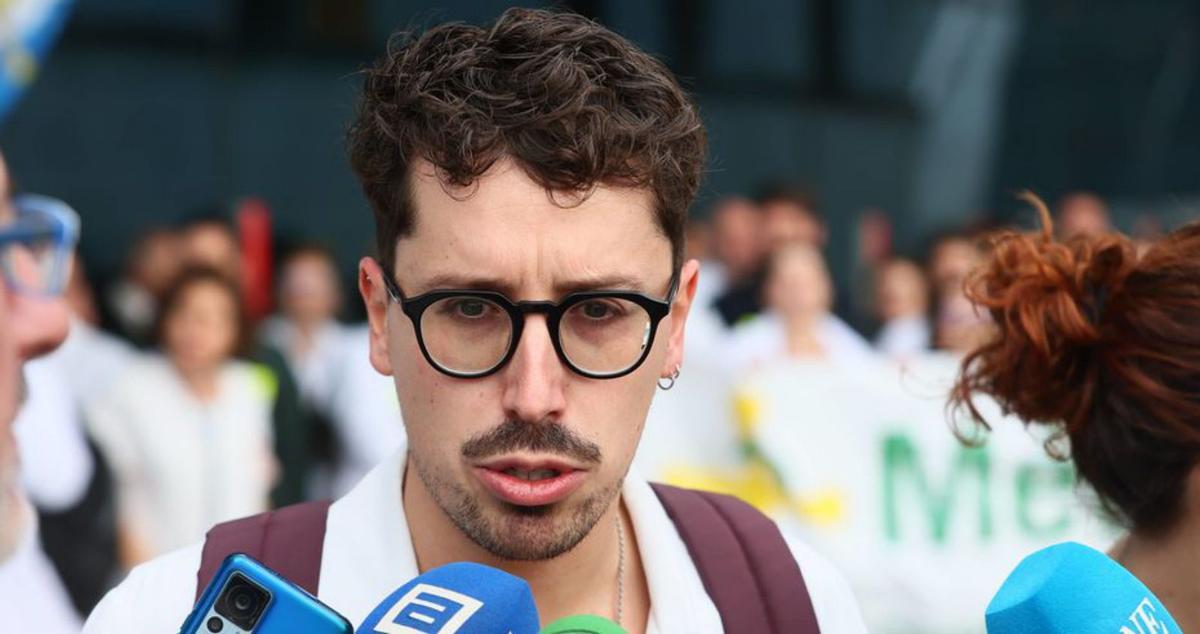 Rubén Díaz, portavoz de la plataforma Médicos del Sespa.