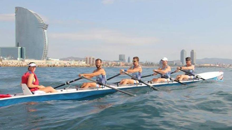 Doble podio para el RCM en el Open Internacional de remo de mar