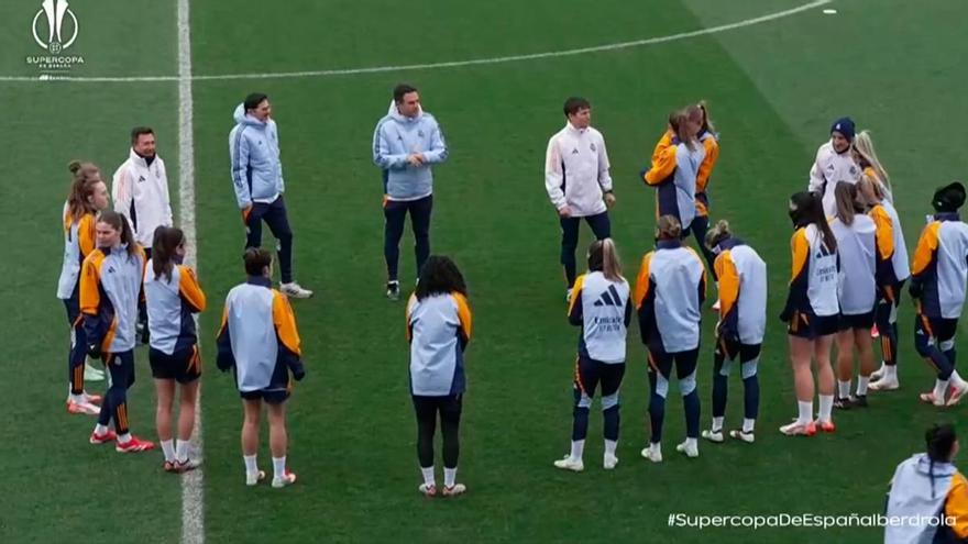 Las jugadoras del Real Madrid preparan la final de la Supercopa