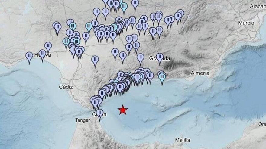 Un terremoto de magnitud 4,4 en el mar de Alborán se siente en Málaga, Cádiz, Sevilla, Córdoba y Huelva