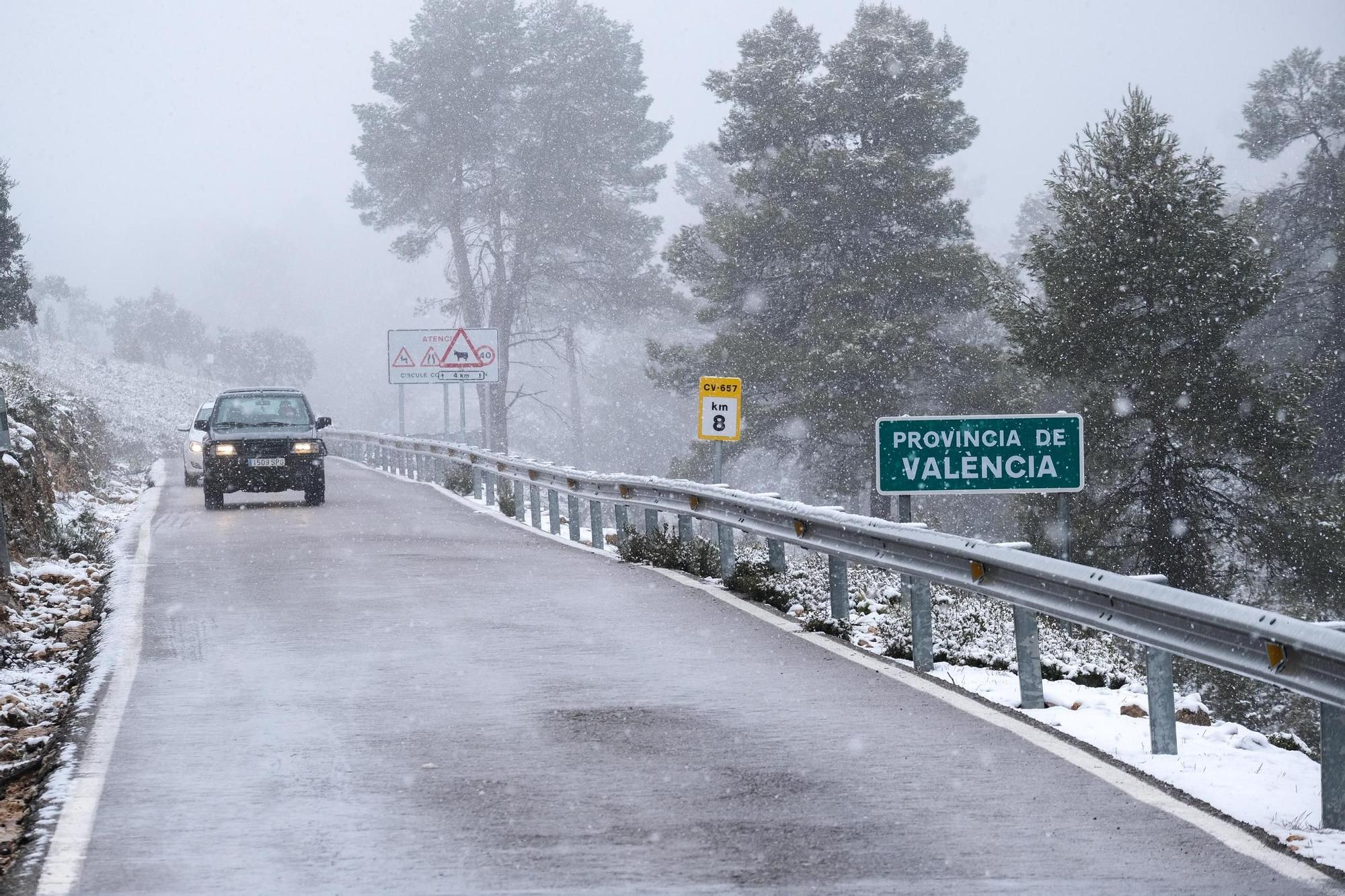 Nevada en el Alto Vinalopó