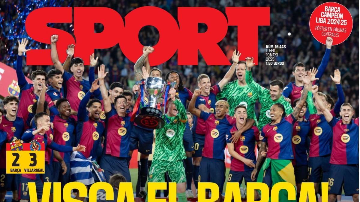 Esta es la portada de SPORT de hoy, lunes 19 de mayo