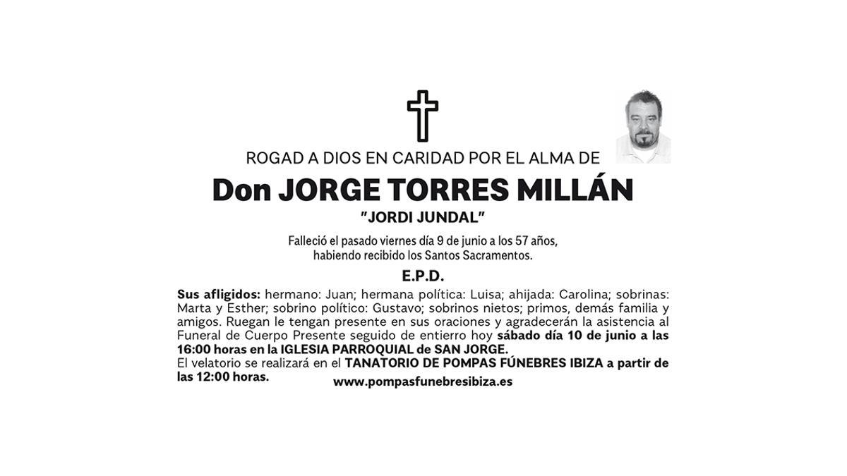 Esquela Jorge Torres Millán