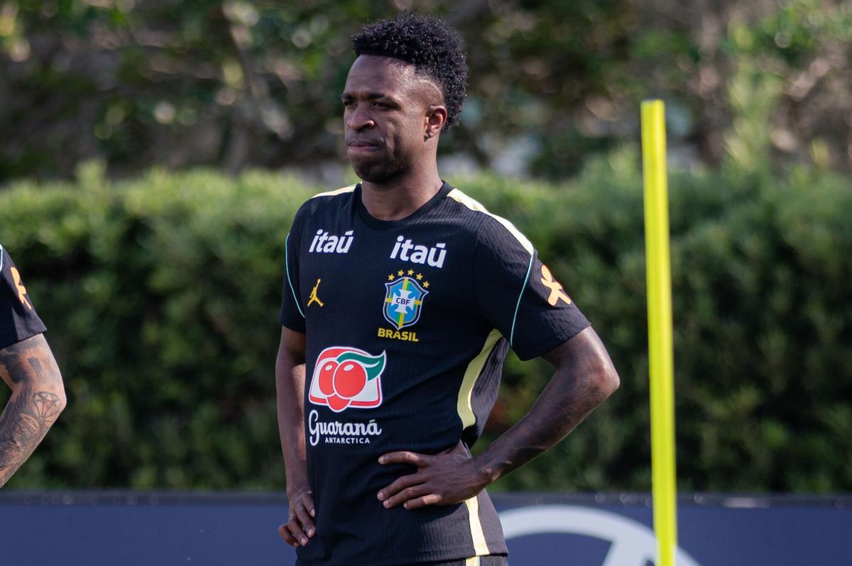 Vinicius, durante la concentración con Brasil.
