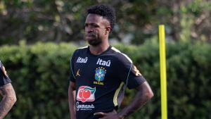 Vinicius, durante la concentración con Brasil.