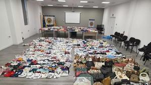 Material intervenido por agentes de la Policía Local