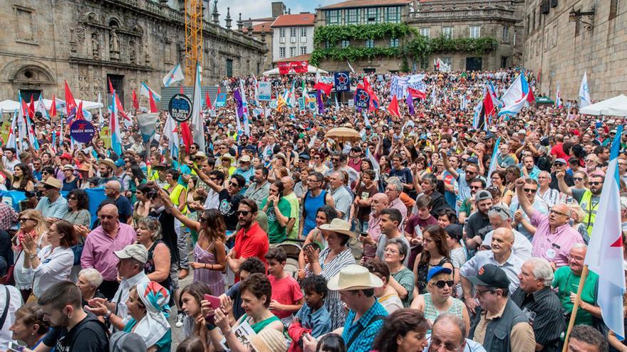 Manifestación polo Día de Galicia o ano pasado. // Óscar Corral