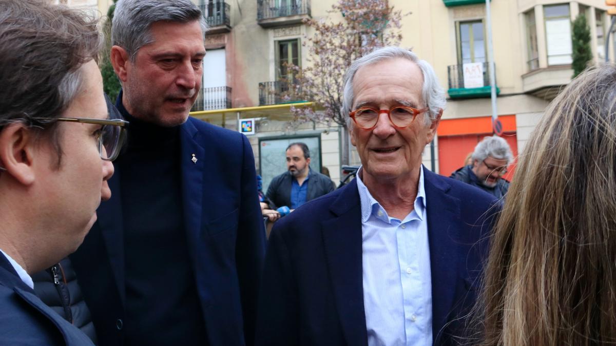 El alcaldable de Junts, Xavier Trias, junto al concejal Jordi Martí Galbis.