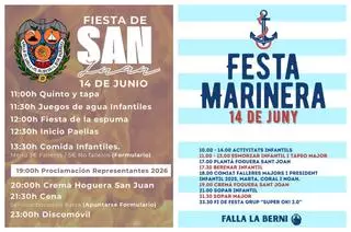 Fiestas de San Juan de las comisiones de falla para el 14 de junio (I)