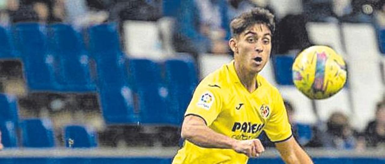 Ramón Terrats, en su debut como nuevo jugador ‘groguet’ ante el Oviedo.