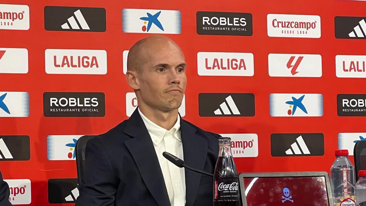 Jon Guridi, en su presentación como nuevo jugador del Sevilla FC