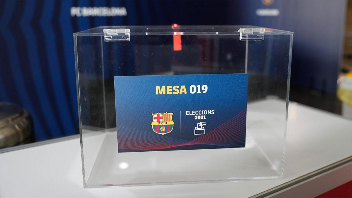 Urna de las elecciones del FC Barcelona