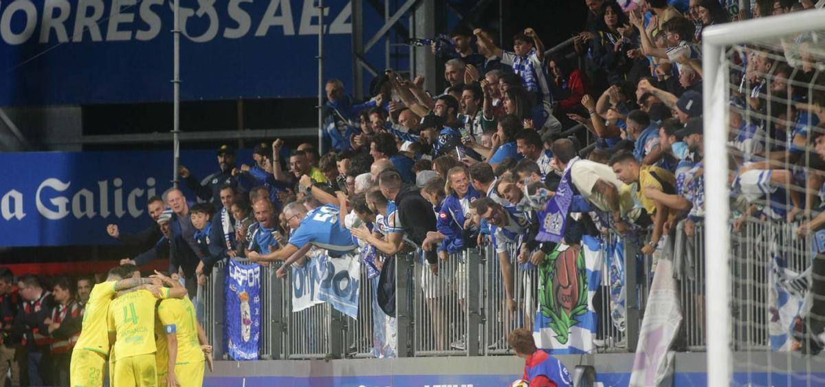 La afición del Dépor en Lugo