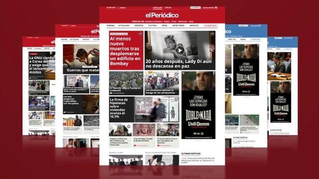 Imagen de la web de EL PERIÓDICO tras su último resideño.