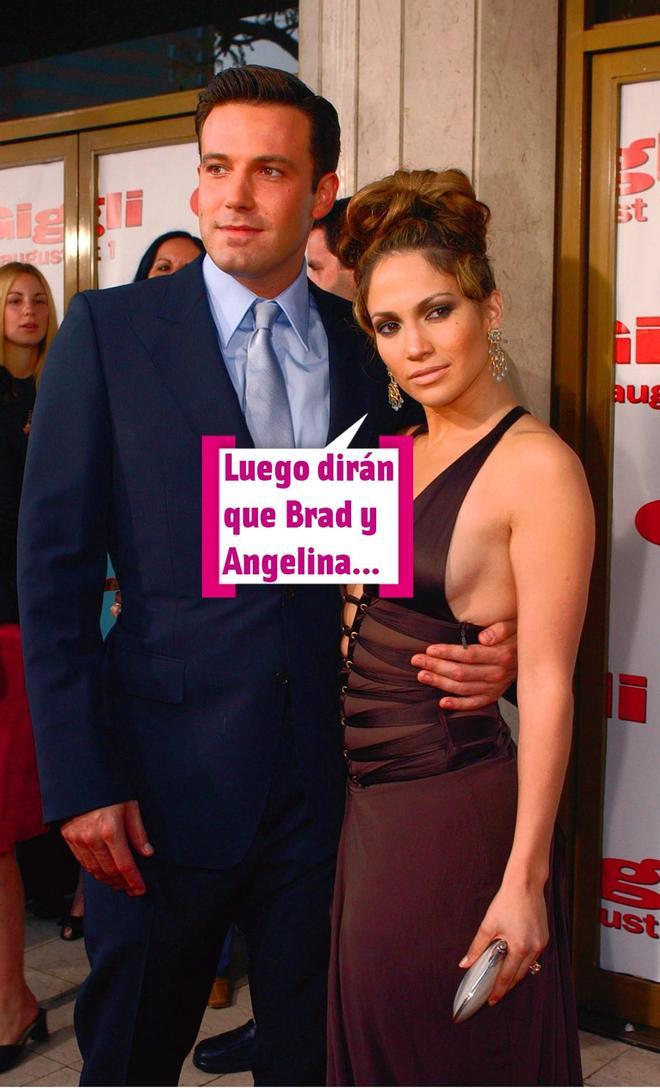 Jennifer López y Ben Affleck cuando eran novios