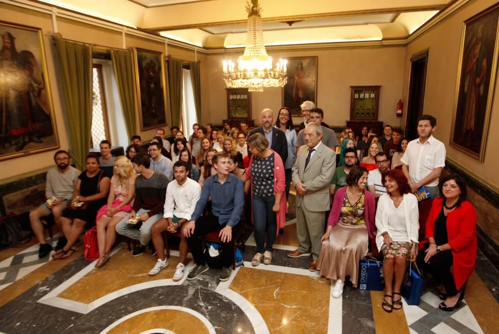 Los estudiantes de Bochum, en el Ayuntamiento