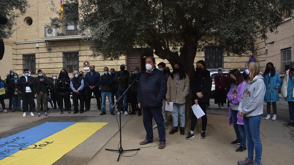 Representantes de la Asociación de familias de acogida de niños y niñas ucranianos de Barbastro, presentes en el acto.