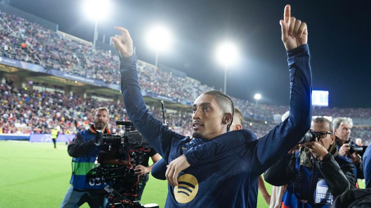 Raphinha se ha convertido en un ídolo de la afición del FC Barcelona