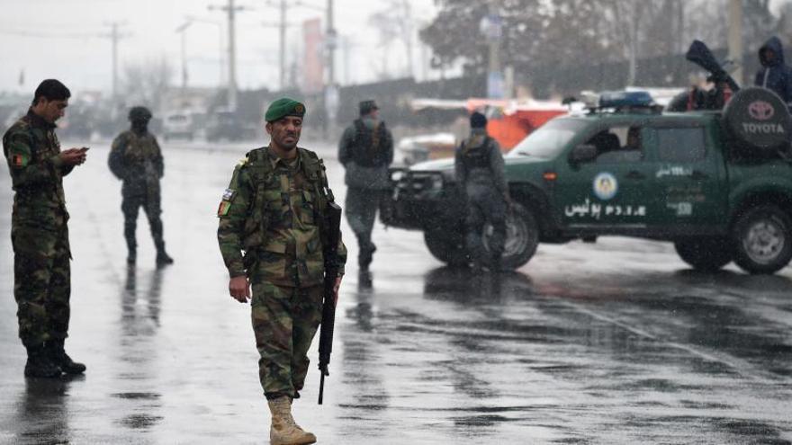 Fuerzas de seguridad en el lugar del ataque.