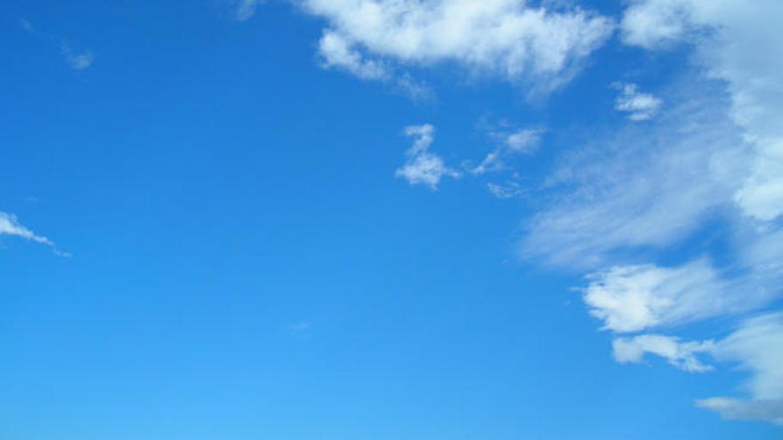 Predominio de los cielos poco nubosos o despejados en Canarias